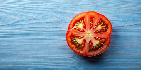 Top view of sliced tomato, tomato, red, vegetable, healthy, fresh, organic, food, ingredient, cross-section, circular, round