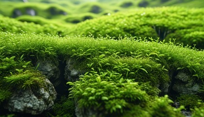Green Moss Close-Up.