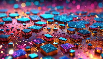 Abstract Colorful Glitter Background.