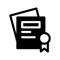 Certificate Icon Vector Symbol Design Illustration