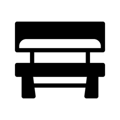 Bench Icon Vector Symbol Design Illustration