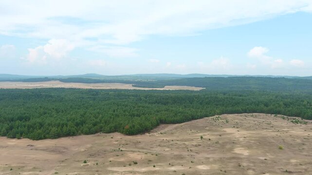 Bledowska Desert aka Polish Sahara aka Pustynia Bledowska. The only desert in Poland and the largest inland area of loose sand in Europe. Silesian Highlands in the Lesser Poland Voivodeship.