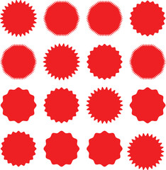 starburst badge sticker icon , sale or price tag sticker, retro stars icon eps 10.