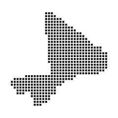 Obraz premium Mali country map icon