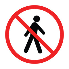 Pedestrian Sign Isolated illustration design icon