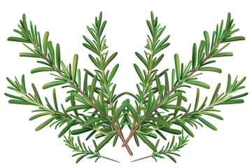 Obraz premium fresh sweet marigold twigs isolated on white background, top view