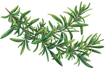 Obraz premium fresh sweet marigold twigs isolated on white background, top view