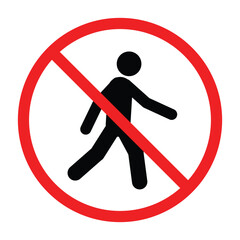 Pedestrian Sign Isolated illustration design icon