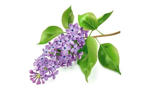 mint flower isolated on white