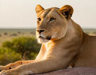 portrait of a lion cub, portrait of a lion