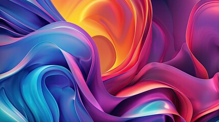 Obraz premium Abstract 3D shapes with vibrant colors innovative presentations.