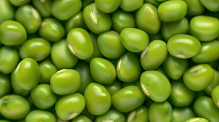 Close-Up of Fresh Green Mung Beans