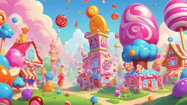 A Candy Crush game board full of color and excitement. The digital image captures the allure of the popular puzzle game with great graphics and animations.