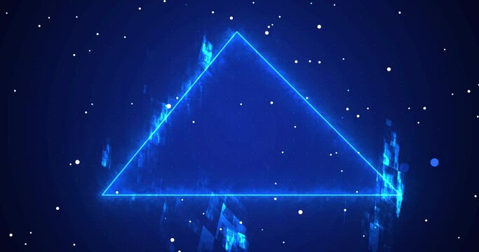 Triangular cyber security big-data connectivity fractal particle loop 4K. Dynamic dot grid futuristic matric media network bg. Information technology internet tunnel mesh. Global map net 3d bg.
