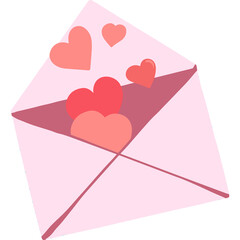 Love Message Cute Hand Drawn Illustration Isolated Transparent Background