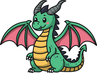 Dragon cartoon character illustrations