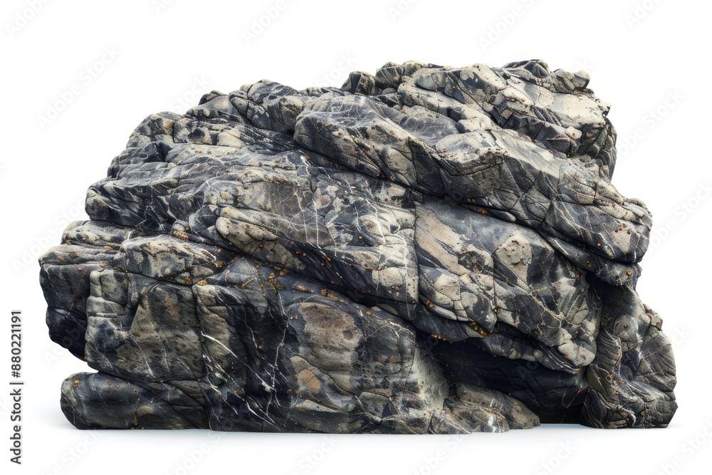 Poster a pile of rocks on a white surface, ideal for use in presentations, designs and other visual project