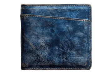 Antique navy wallet isolated on transparent background