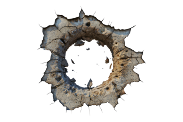 bullet holes isolated on transparent background