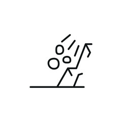 Landslide icon. Simple landslide icon for social media, app, and web design. Vector illustration.