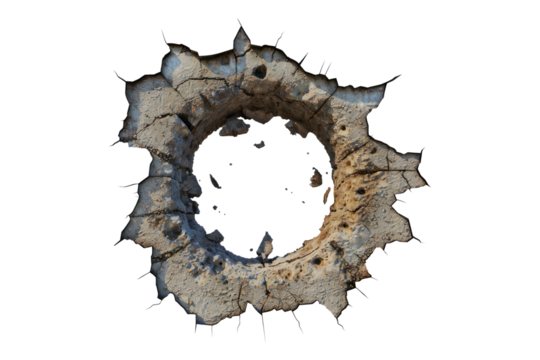bullet holes isolated on transparent background