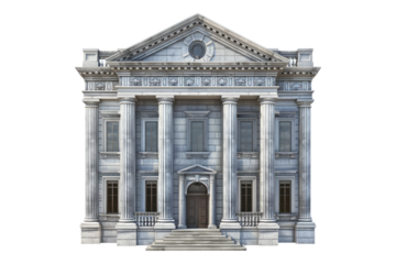 Court house isolated on transparent background