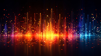 Fototapeta premium background digital equalizer for music full color