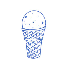 To enhance your artistic projects, a handdrawn illustration of an Ice Cream Cone is available