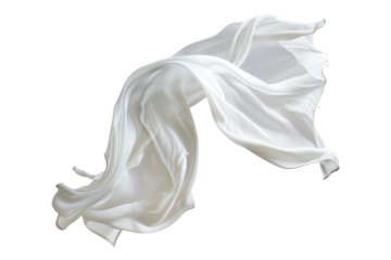 Fabric flying isolated on transparent background