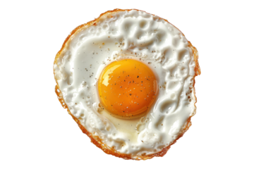 Fried egg isolated on transparent background
