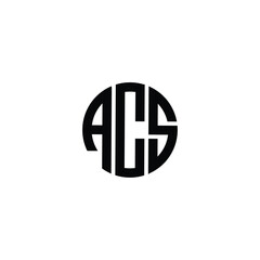 ACS letter mark logo, Vector Design