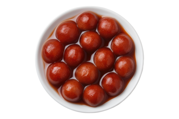 Gulab jamun isolated on transparent background