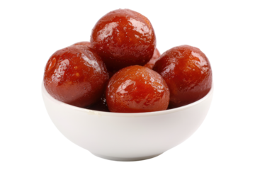 Gulab jamun isolated on transparent background