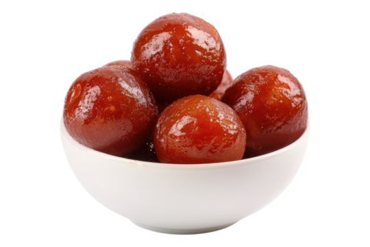 Gulab jamun isolated on transparent background