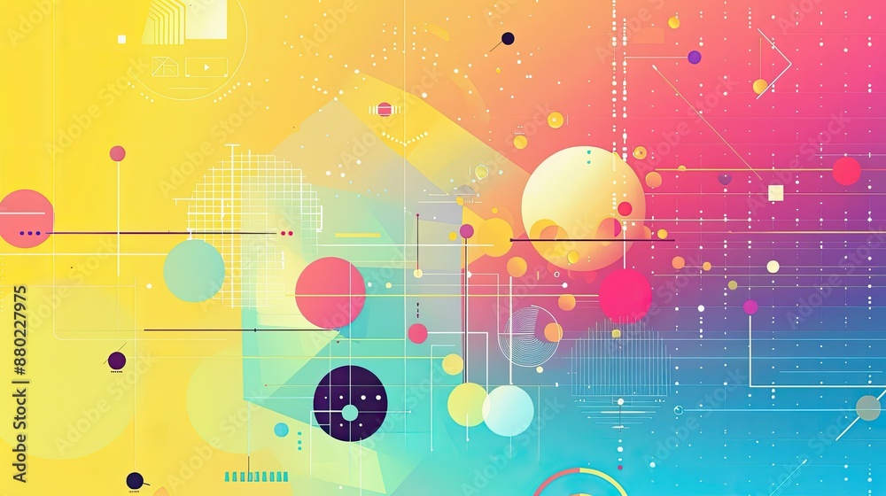 Fototapete bright and colorful infographic-style background for data-driven presentations.