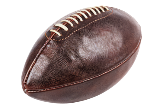 Leather American football isolated on transparent background