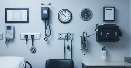 Medical Examination Room Interior with Equipment
