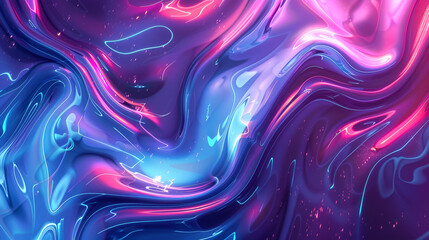 Obraz premium Abstract colorful blue and violet glowing shapes,Fantasy light background, Digital fractal, abstract fractal light background,Long Exposure Sparkly Lights Backgroun