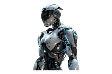 Robot isolated on transparent background