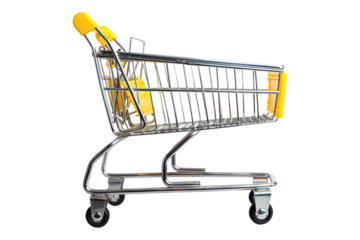 Shopping cart isolated on transparent background