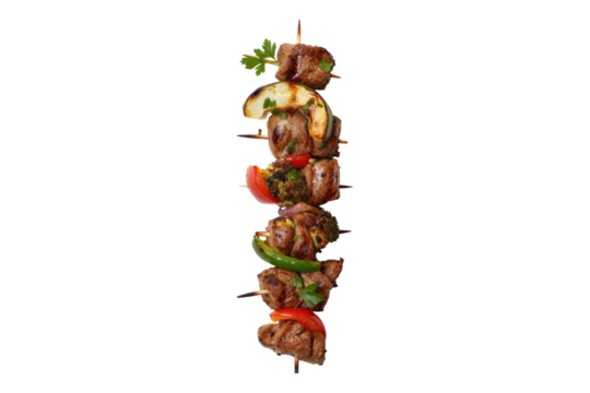 Shisk kebab isolated on transparent background - Powered by Adobe