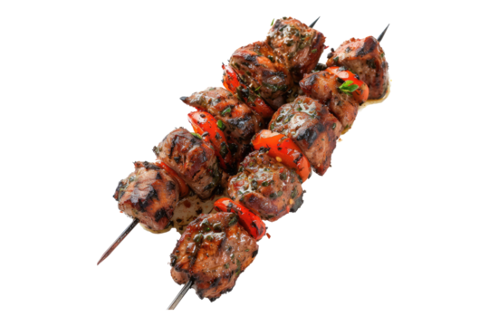 Shisk kebab isolated on transparent background - Powered by Adobe