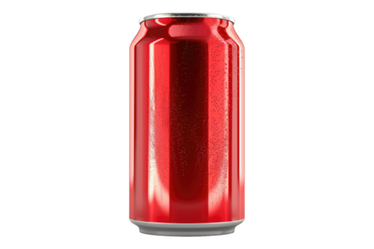 Soda can isolated on transparent background