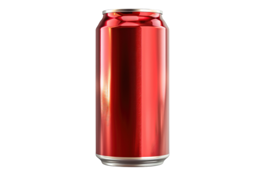 Soda can isolated on transparent background