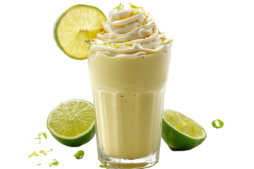 Tangy Key Lime Delight Isolated On Transparent Background