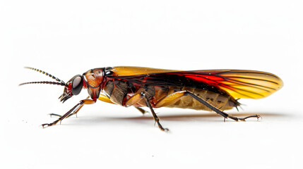 Brown cicada on a tree