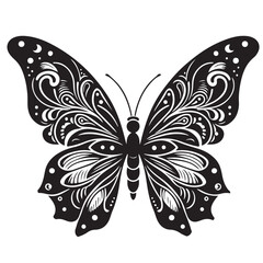 better fly Silhouette vector art illustration white back ground..