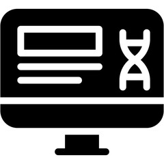 Vector Icon DNA, genetic, laptop, structure, genetical Icon