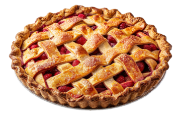 Strawberry Rhubarb Bliss Isolated On Transparent Background