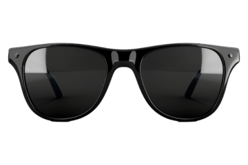 Black sun glasses isolated on transparent background